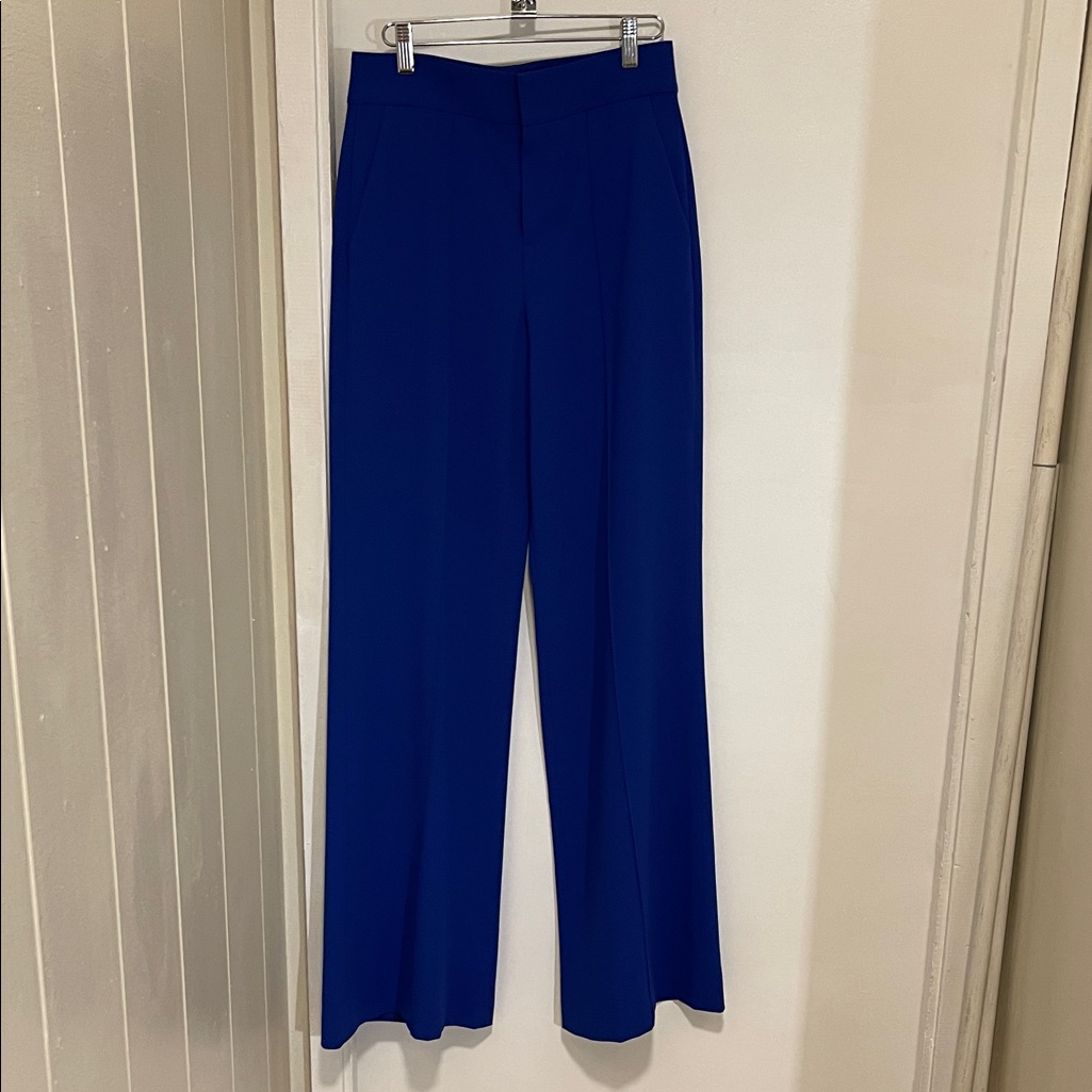Alice + Olivia Royal Blue Wide-Leg Trousers